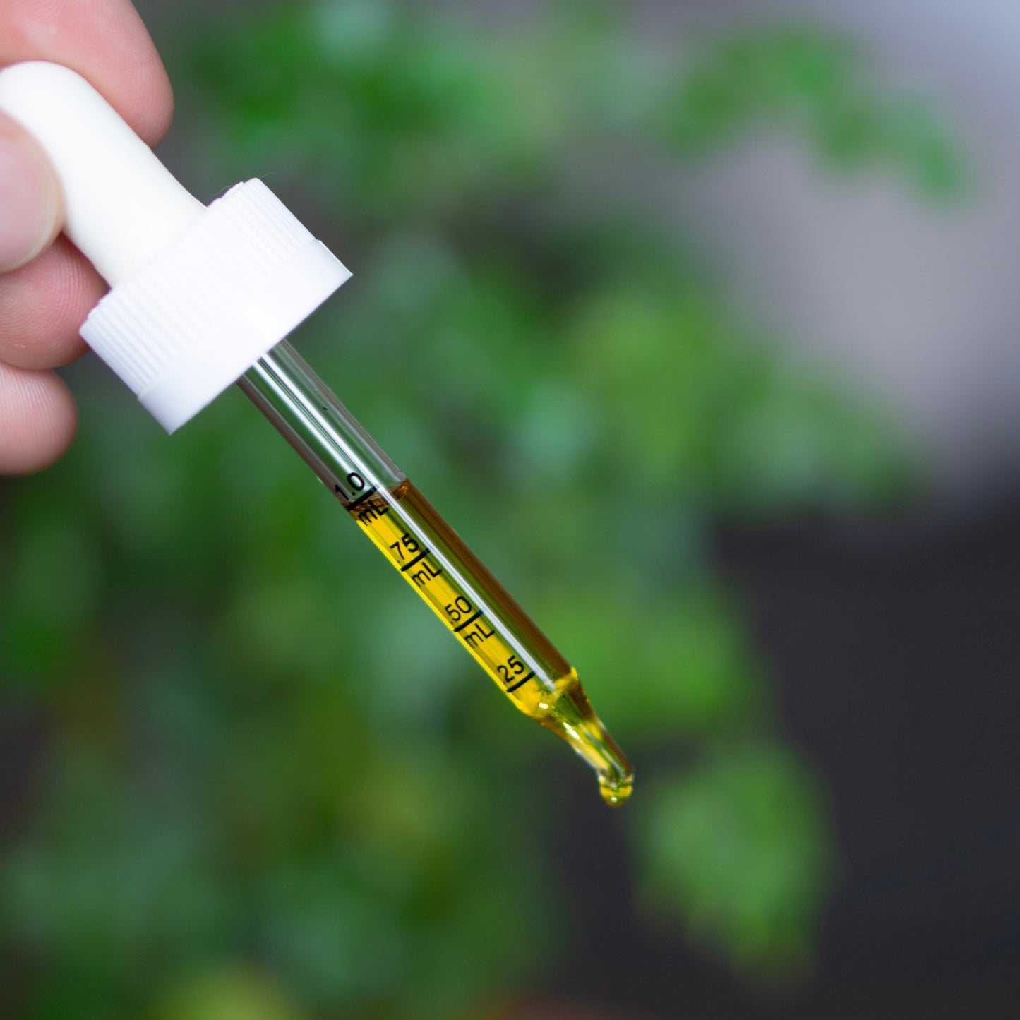 close up shot of extract dripping